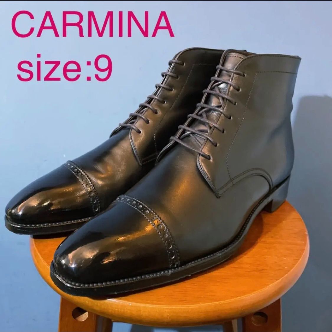 CARMINA カルミナドレスブーツ パンチドキャップ サイズ9 約27.0cm