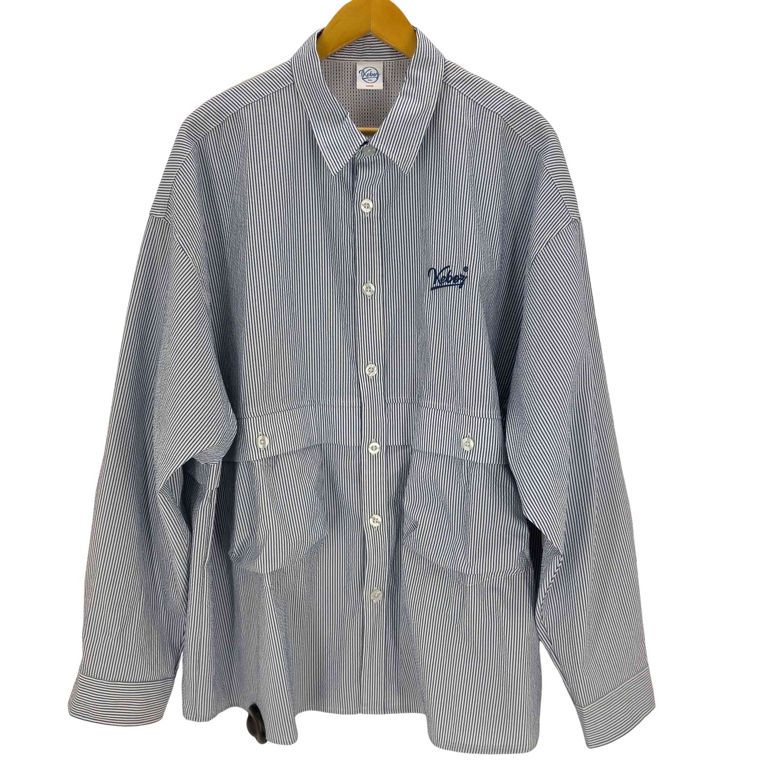 ケボズ KEboz COOLMAX SEERSUCKER BALL SHIRT メンズ JPN L