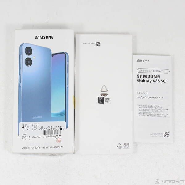 品〕 Galaxy A25 5G 64GB ブルー SC-53F docomo SIMフリー【258