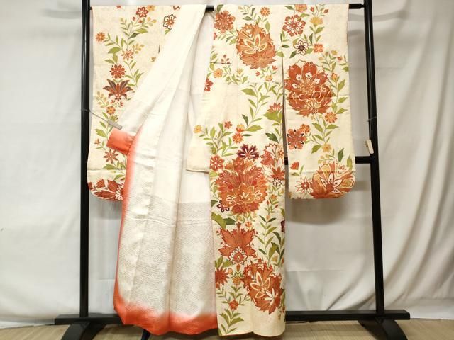 平和屋着物○豪華振袖 捻じ梅 矢羽 笹 金彩 正絹 逸品 AAAT2283ck