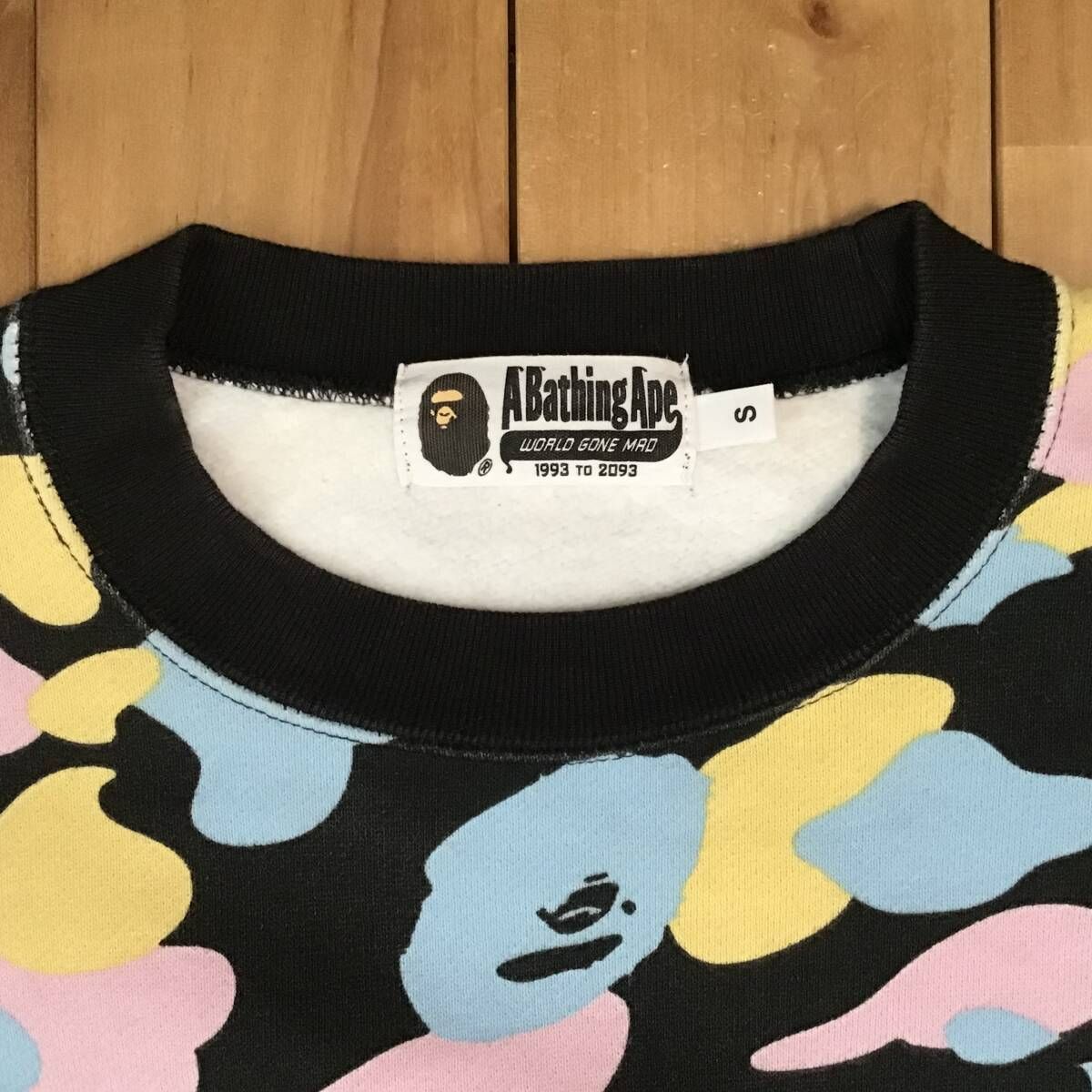 マルチカモ 長袖 スウェット Sサイズ a bathing ape bape cotton candy 