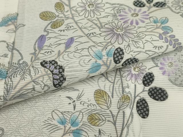 平和屋着物＊夏物 訪問着 絽 雪輪 暈し染め 黒地 正絹 逸品 AABA2490np