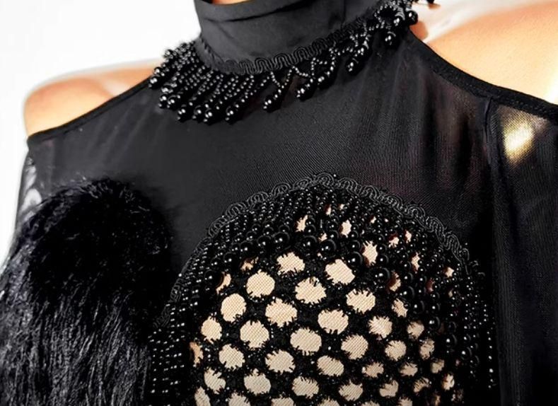 情報が満載。 Mサイズ ラテンドレス ラテンワンピース ダンス衣装 透けます 品質100％ 保証！