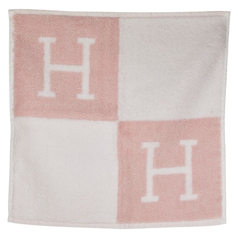 エルメス カレタオル アヴァロン ハンドタオル タオル ピンク ローズリラ コットン レディース HERMES 1-0234419