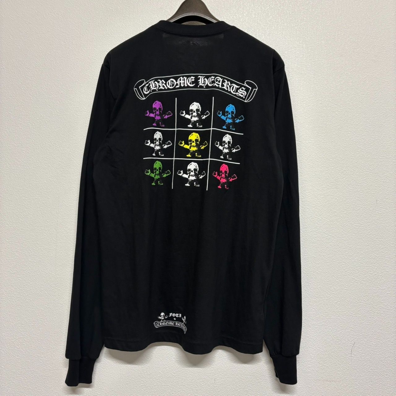 CHROME HEARTS × FOTI クロムハーツ フォッティ コラボ 黒 ブラック 長袖 Tシャツ ロンT トップス カットソー メンズ レディース Mサイズ