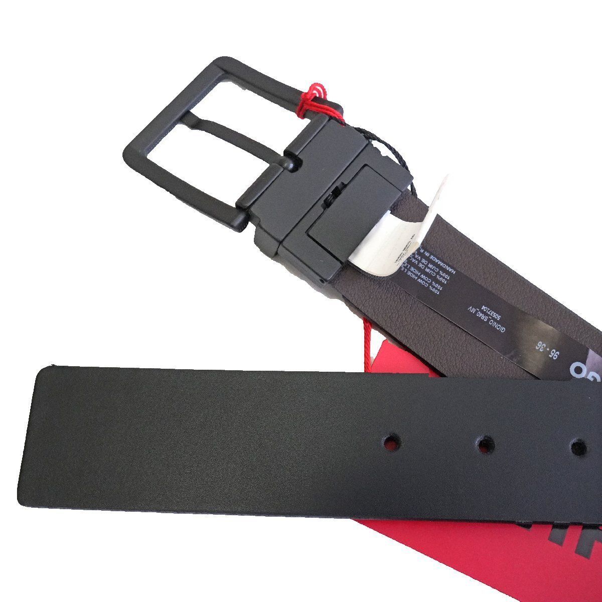 ピンバックル HUGOロゴ◆ブラック