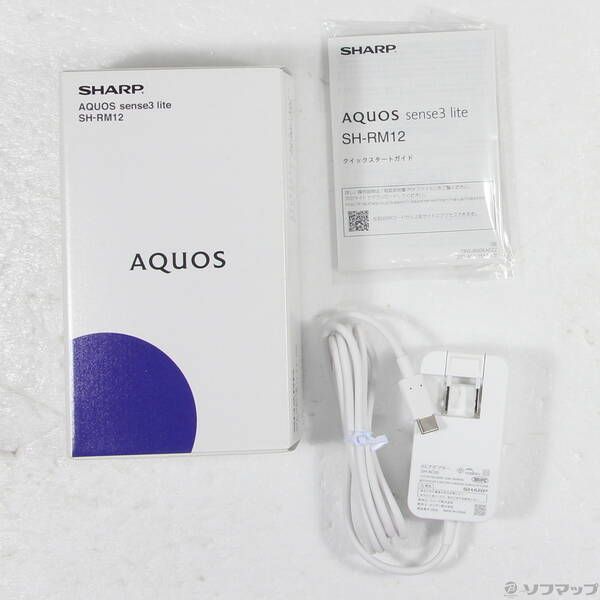 品〕 AQUOS sense3 lite 64GB シルバーホワイト SH-RM12 楽天 SIM