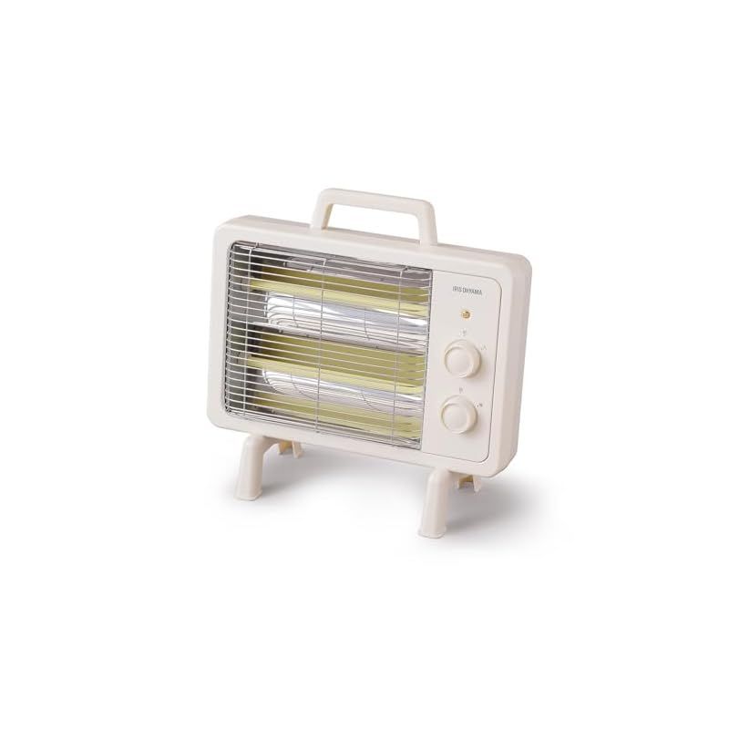 アイリスオーヤマ 電気ストーブ 速暖 転倒時電源OFF 400W|800W 2段階切替 遠赤外線ヒーター IEHD-800 アイボリー 0