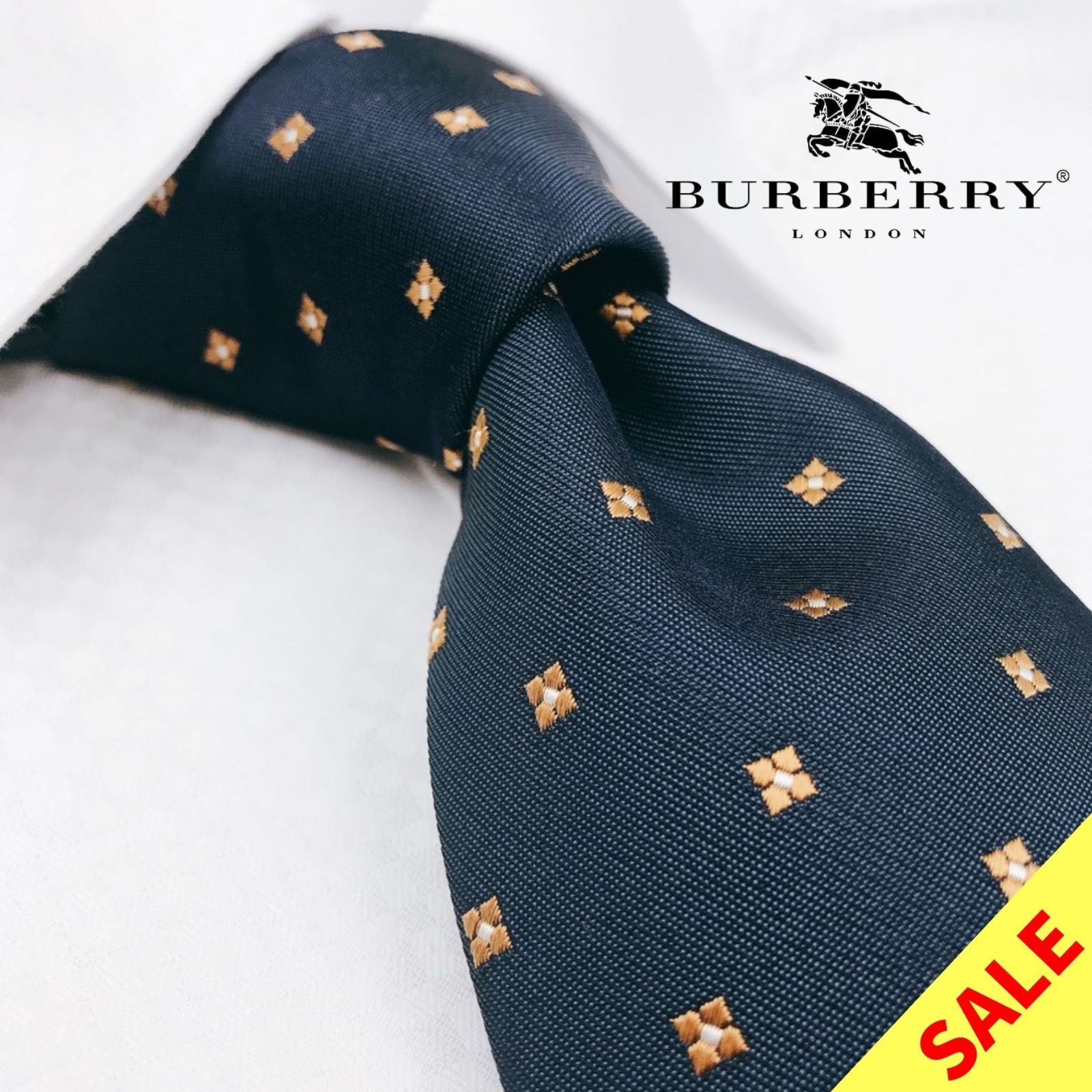 極上美品】BURBERRY（バーバリー）高級シルク100% ブランド ネクタイ