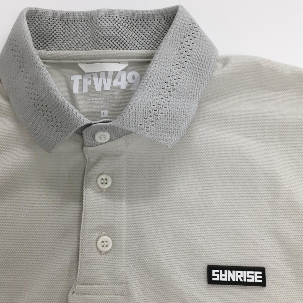 美品　TFW49 半袖　シャツ TFW49 半袖ハイネックシャツ ゴルフウェア メンズ 春夏用 グレー