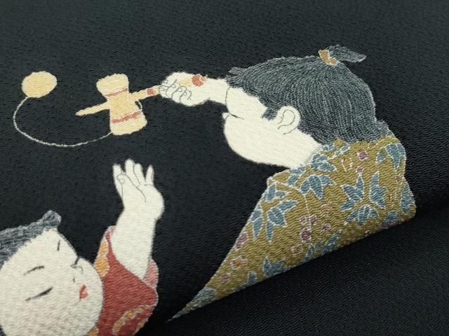 着物屋こころ■極上　十日町友禅作家　関口遼一　童子　訪問着　暈し染め　ますいわ屋扱い　逸品　未使用　ａ601 平和屋-こころ店□十日町友禅作家 関口遼一 訪問着 童子 暈し染め