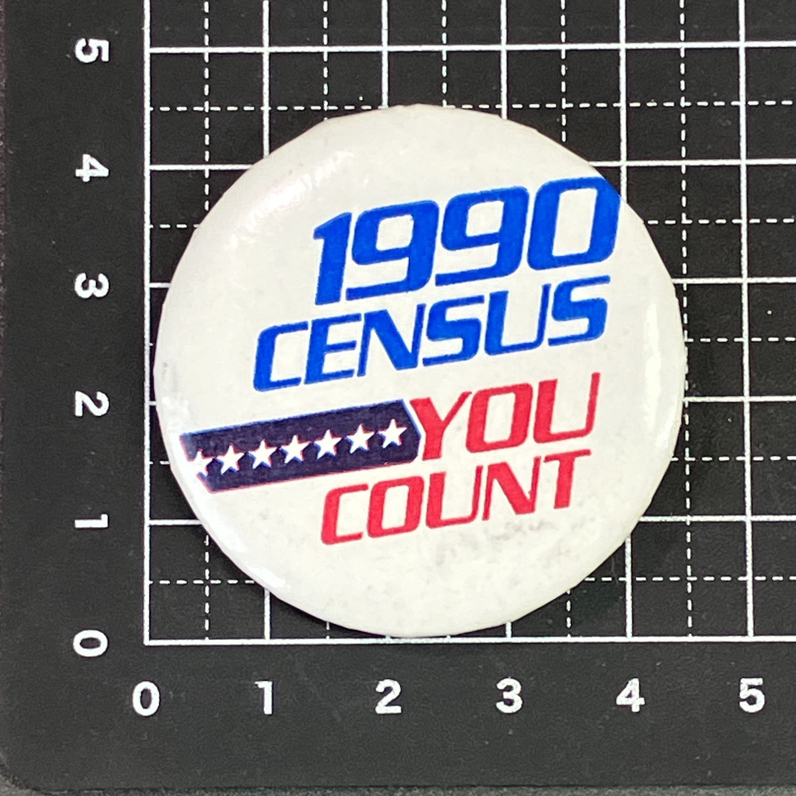 缶バッチ アメリカ 輸入 雑貨 ビンテージ 『 1990年国勢調査