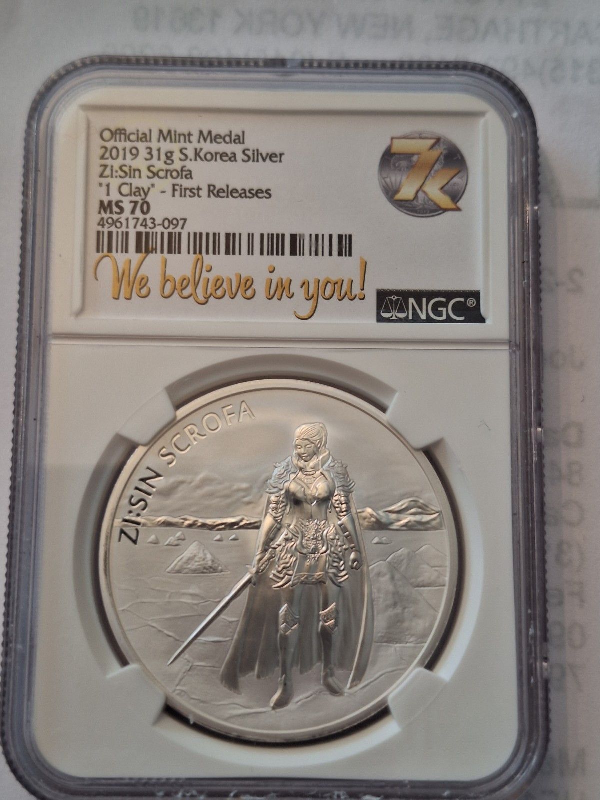2019 S Kea Silver Zl Sin Scrofa MS70
