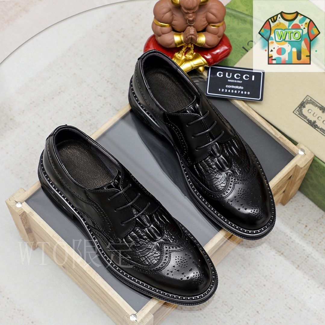 GUCCI メンズ　ブラックレザー ビジネスシューズ　フォーマル GUCCI メンズ ブラックレザー ビジネスシューズ フォーマル