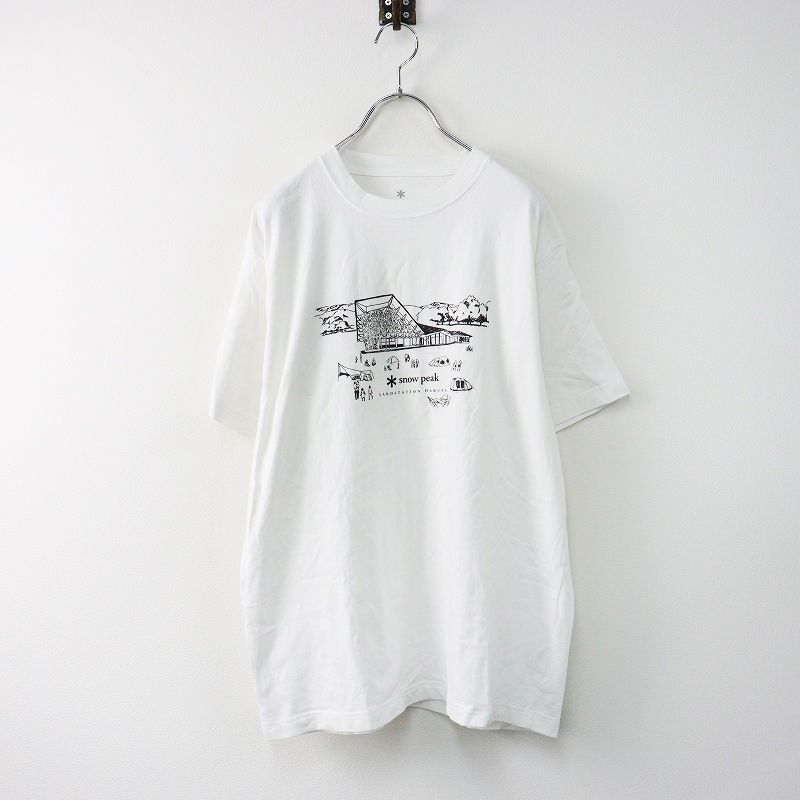 スノーピーク Snow Peak 白馬限定 Tシャツ L/ホワイト