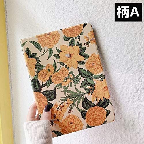 Apple iPad ケース 花柄 9.7インチ カバー ペンホルダー付き Pencil 収納 女性 アイパッド 保護ケース オリジナル 印刷 お洒落 ブック式