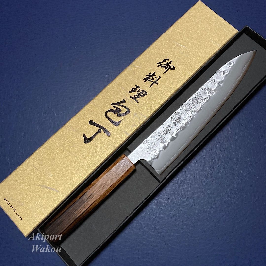 義弘作 包丁 牛刀 210mm 21cm 銀三鋼 銀紙三号 梨地仕上げ 山脇刃物