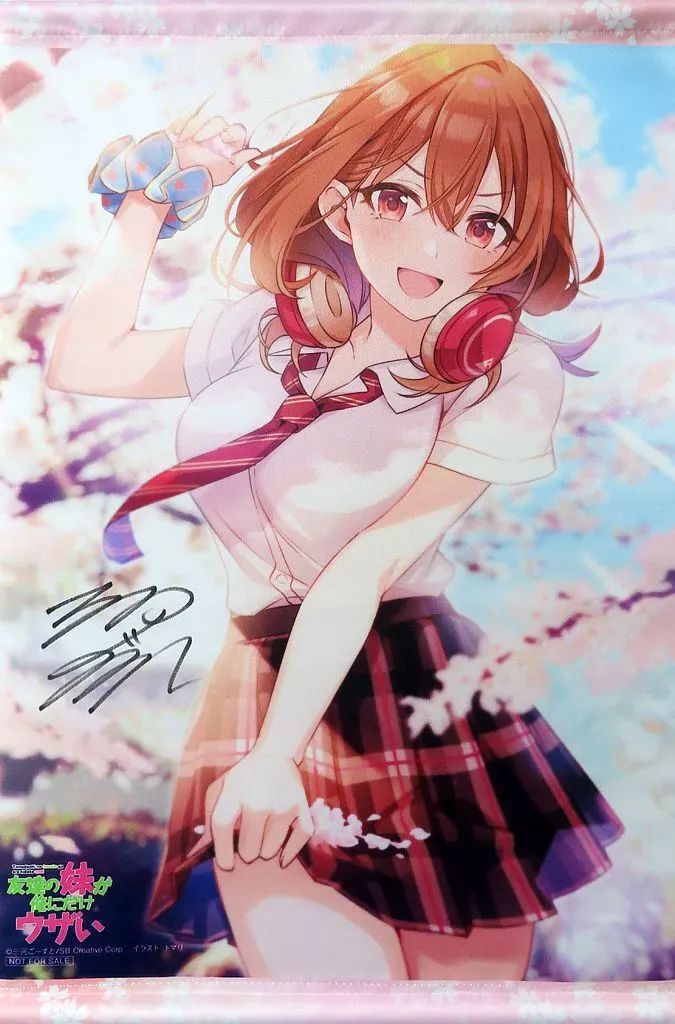 中古】タペストリー [直筆サイン入] 小日向彩羽 A3タペストリー 「友達