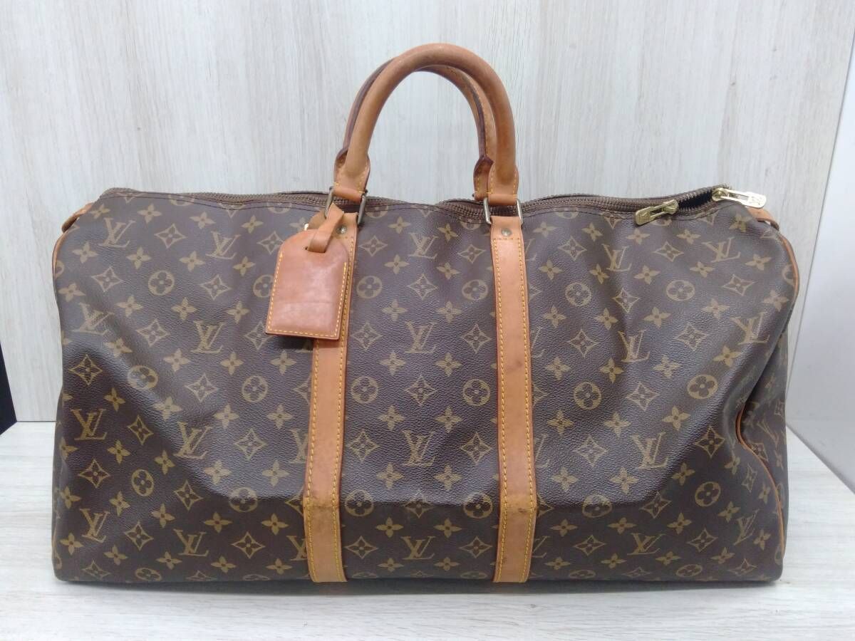【鑑定済】Louis Vuitton キーポル55 ボストンバッグ モノグラム 鑑定済】ルイヴィトン モノグラム キーポル55 ボストンバッグ