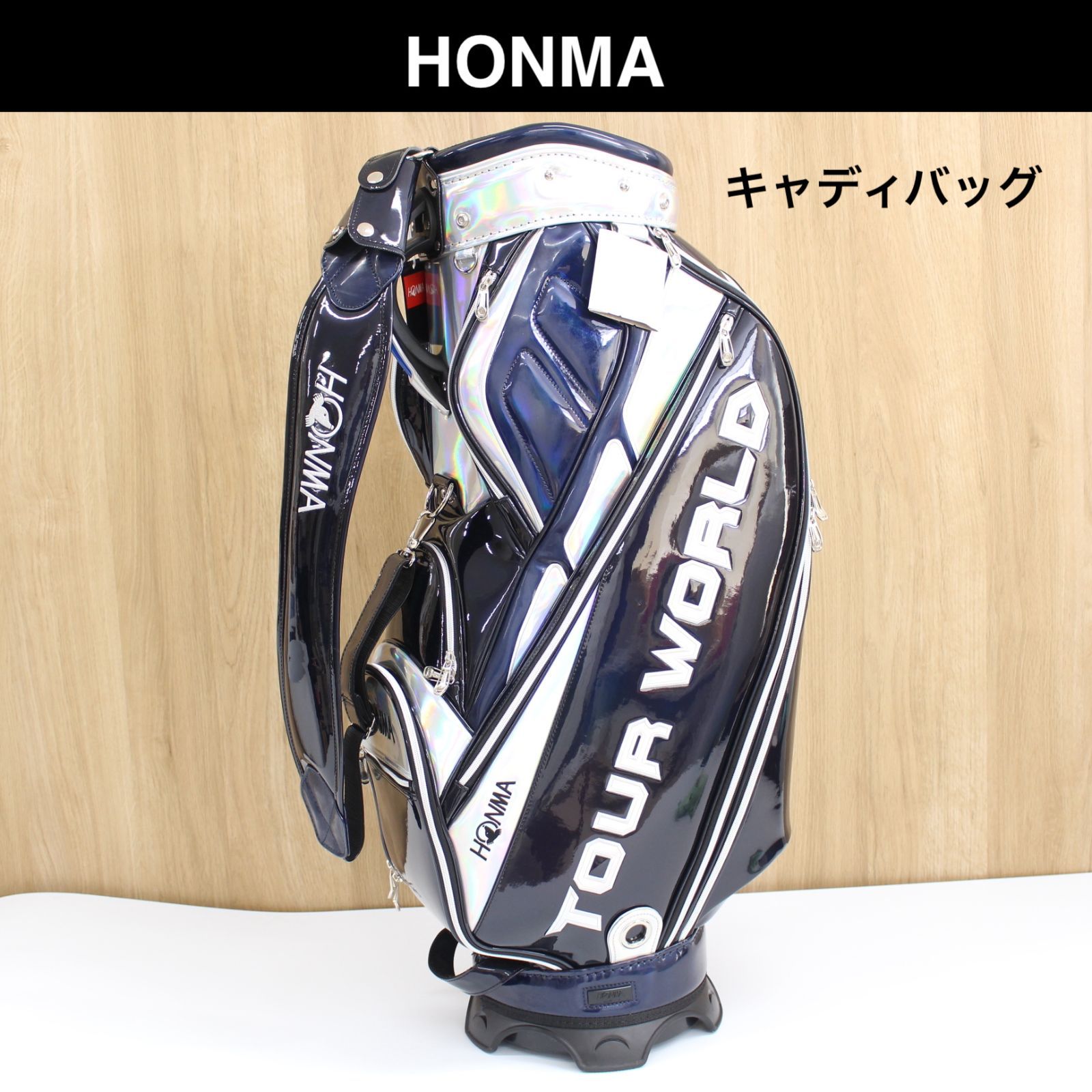 A1004】HONMA キャディバッグ TOUR WORLD 9型 ブルー 本間ゴルフ 