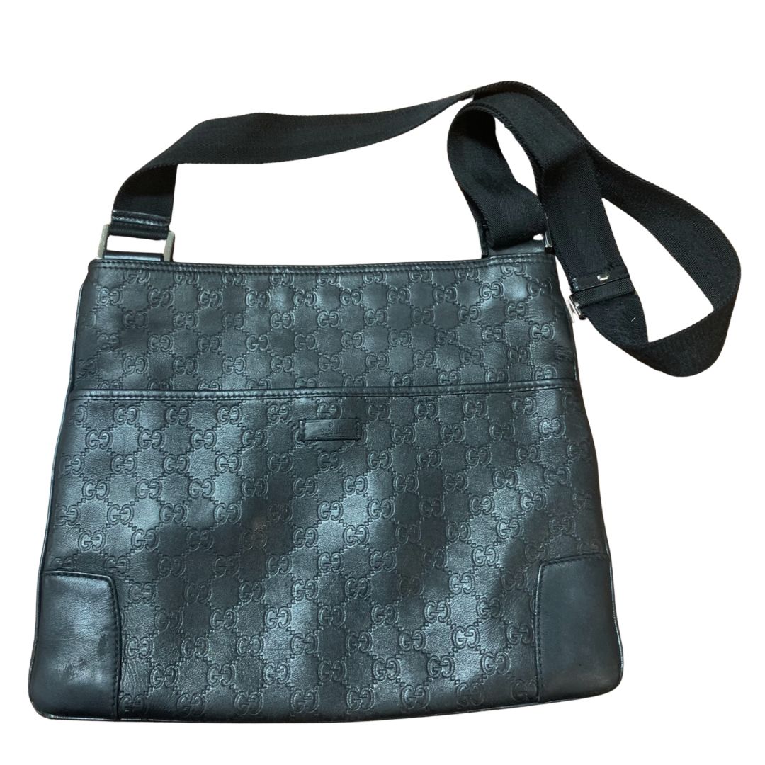 GUCCI グッチ シマ メッセンジャーバッグ ショルダーバッグ ブラック GUCCI グッチ メッセンジャー ショルダーバッグ 246052 ナイロン