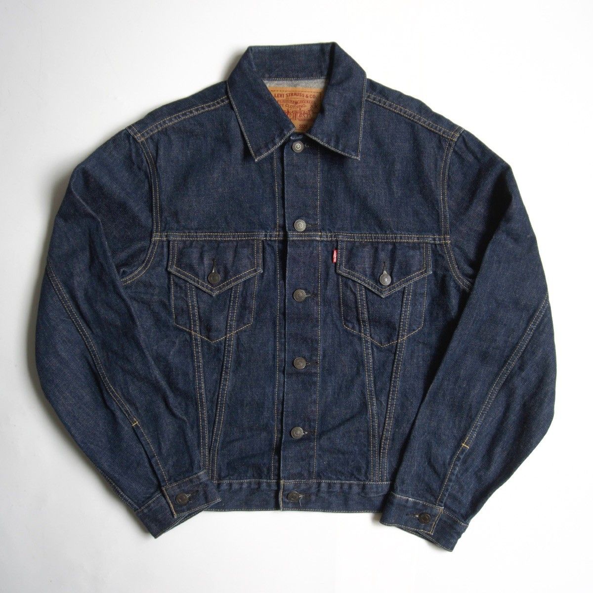 90’s リーバイス 濃紺 557 3rd ビッグE デニムジャケット 日本製 美品/濃紺】 LEVI'S【557 ビッグE デニムジャケット】42 サード