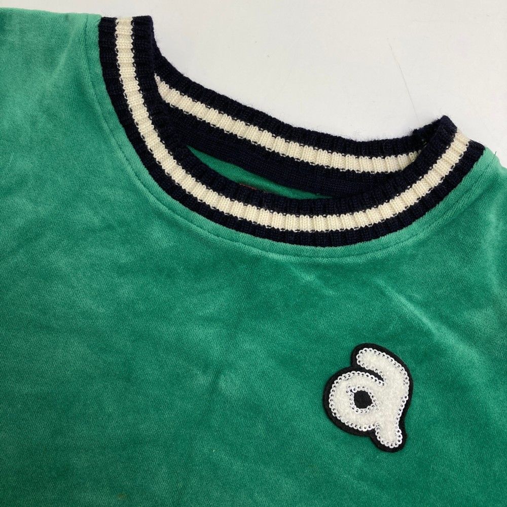 サイズ：40 ARCHIVIO アルチビオ ベロア ニット切替 半袖Tシャツ