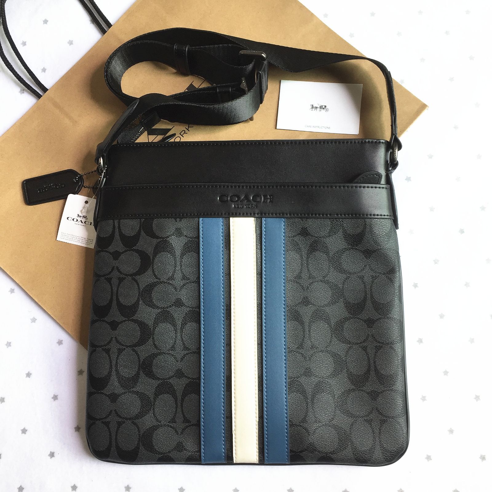 セール中】COACH コーチバッグ F26068 ストライプ ショルダーバッグ  