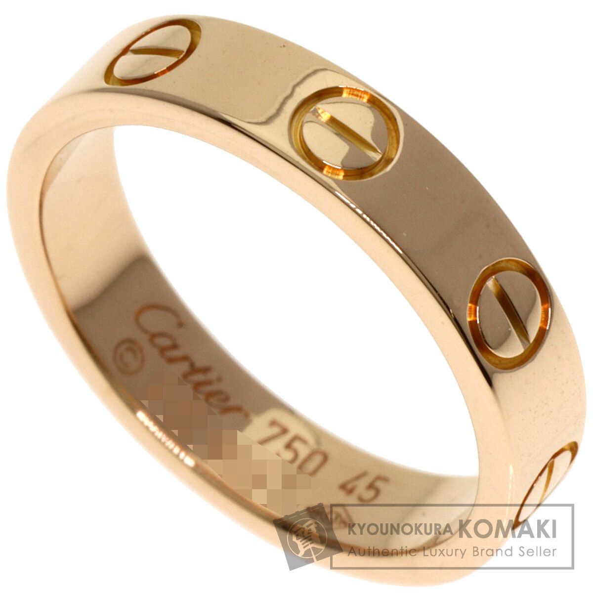 CARTIER カルティエ ミニ ラブリング 45 リング 指輪 K18PG レディース
