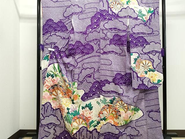 ベストストア日本一受賞店！■平和屋着物■豪華振袖　駒刺繍　鳳凰吉祥花菱文　本金箔　逸品bi539 ベストストア日本一受賞店！□平和屋着物□豪華振袖 駒刺繍 霞