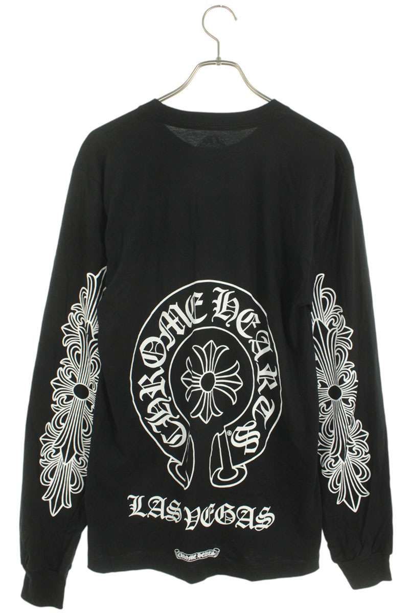 クロムハーツ ラスベガス限定　バックホースシュー　長袖　黒 クロムハーツ ラスベガス限定バックホースシュー長袖黒