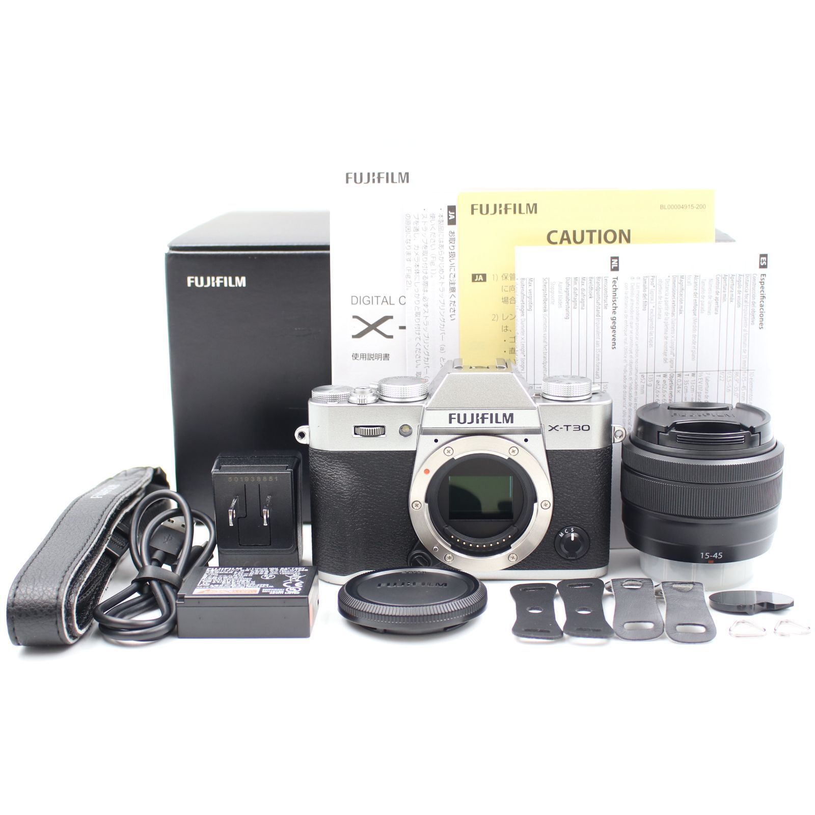 シャッター数17489枚 上品 FUJIFILM X-T30 XC15-45mm レンズキット シルバー ミラーレス一眼カメラ 富士フィルム