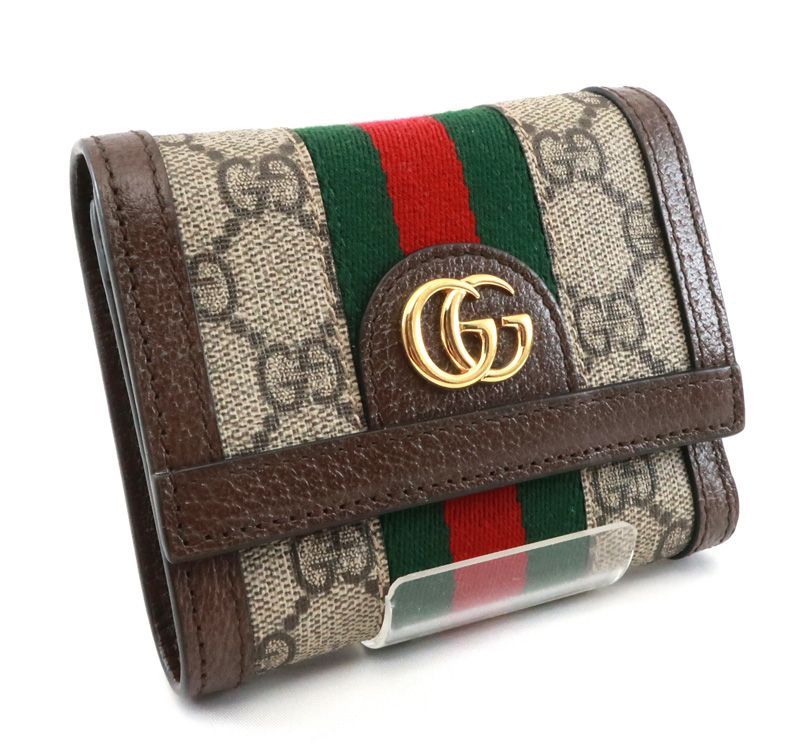 極美品 グッチ コンパクト財布 GUCCI 三つ折り財布 オフィデア