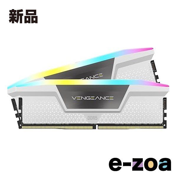 CORSAIR コルセア CORSAIR VENGEANCE RGB DDR5 メモリ 32GB ホワイト 16GB×2枚 CMH32GX5M2E6000Z36W 2653140