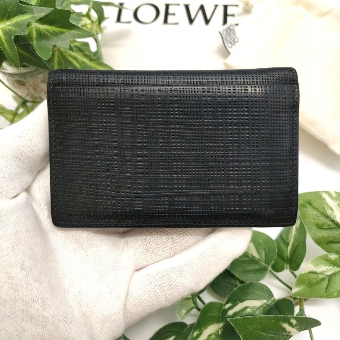 ロエベ カードケース カードホルダー リネン ブラック