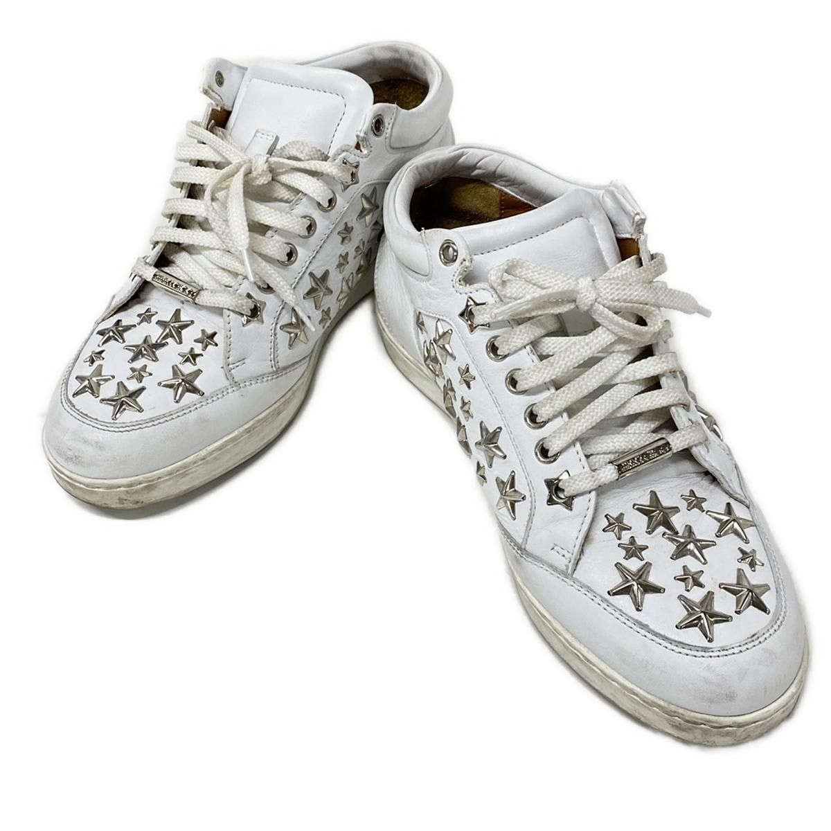 JIMMY CHOO(ジミーチュウ) スニーカー 37 レディース - 白×シルバー 