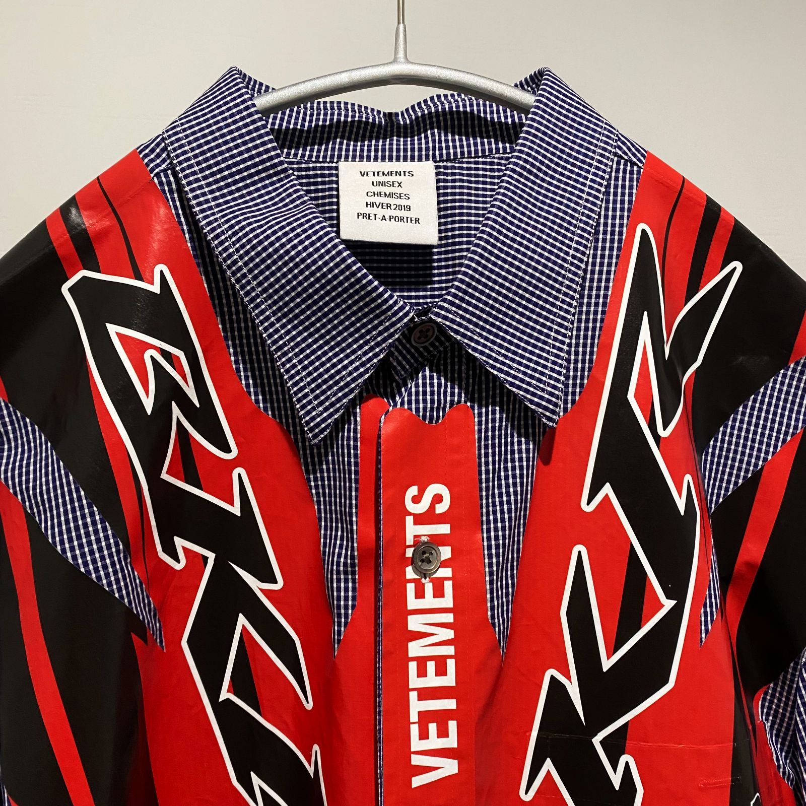 ヴェトモン　レーシング長袖シャツ　UAH19SH304 コレクション　XSサイズ VETEMENTS ヴェトモン 19ss Racing Shirt レーシング 長袖シャツ SIZE