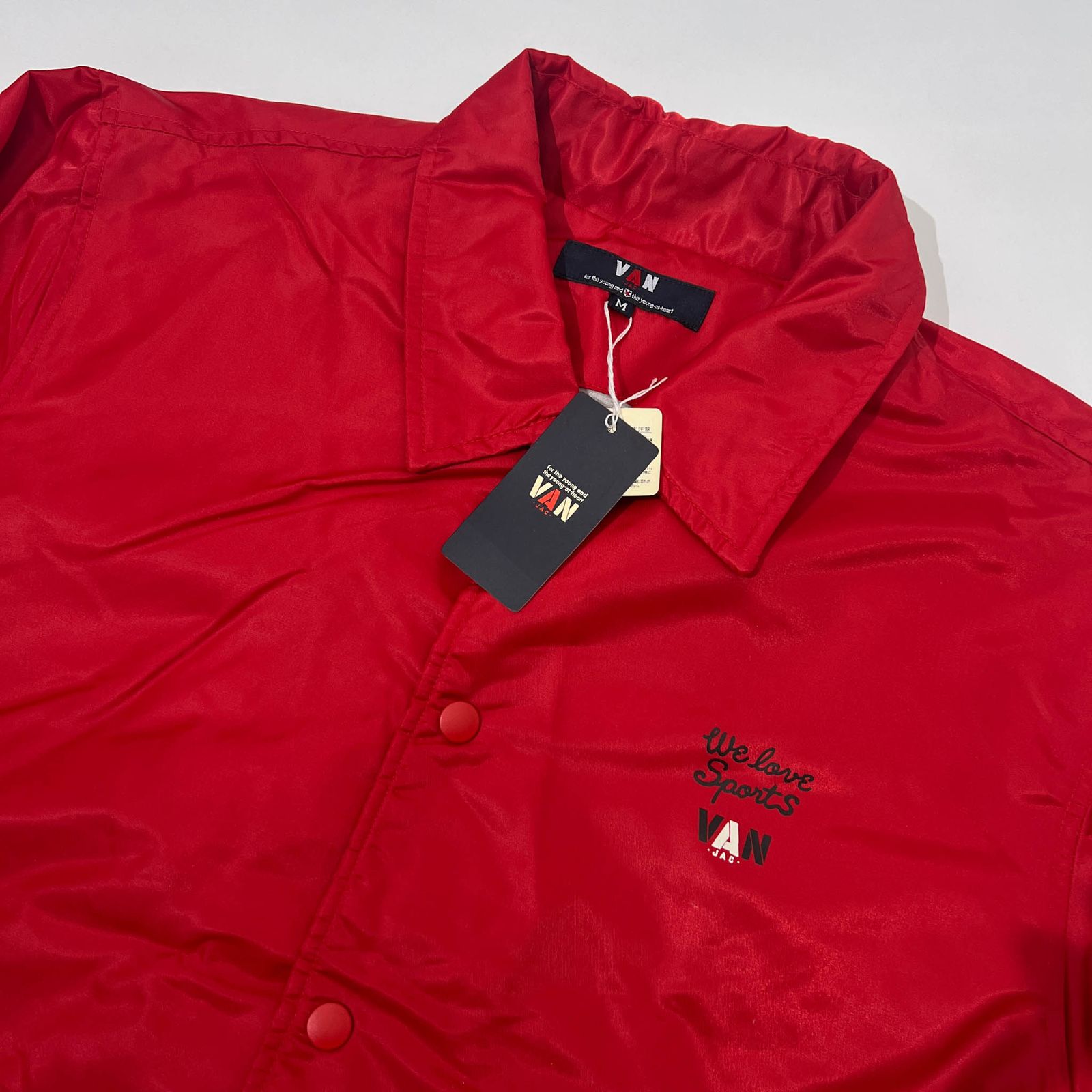 VAN JAC ヴァンヂャケット タグ付き アーチロゴ ナイロン コーチ