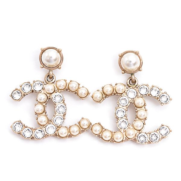 シャネル ココマークピアス パール×ゴールド Bランク ch9824bf CHANEL シャネル ココマーク ピアス パール×ゴールド 03P B