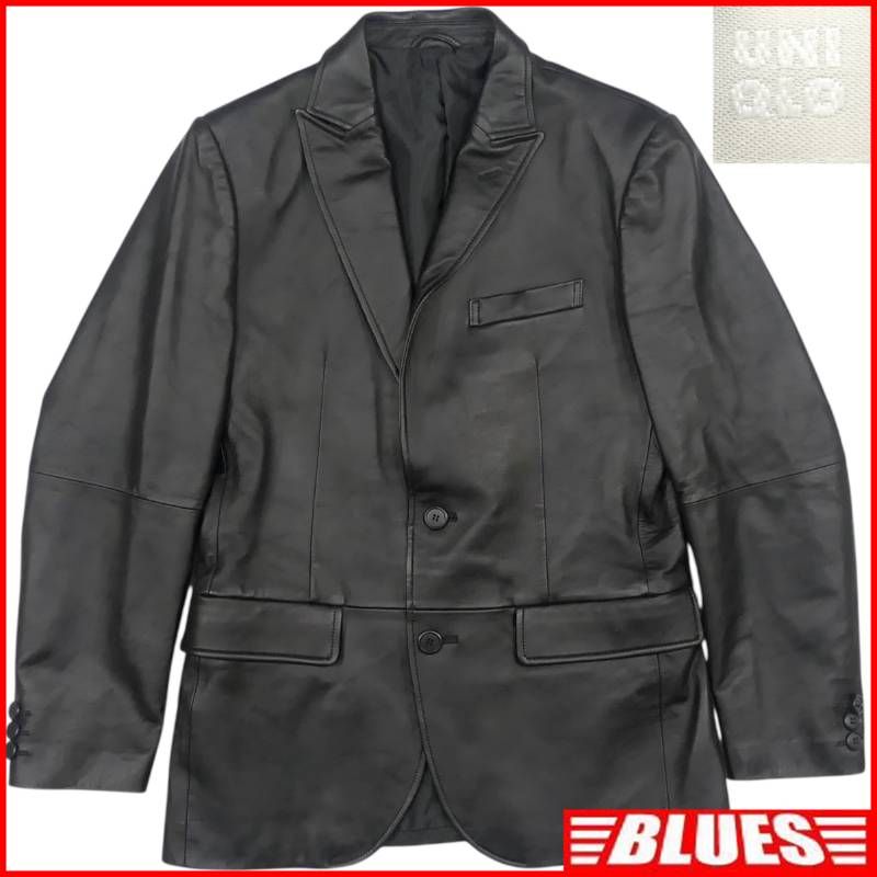 UNIQLO ユニクロ テーラードジャケット L レザー 羊革 ラムレザー 黒 