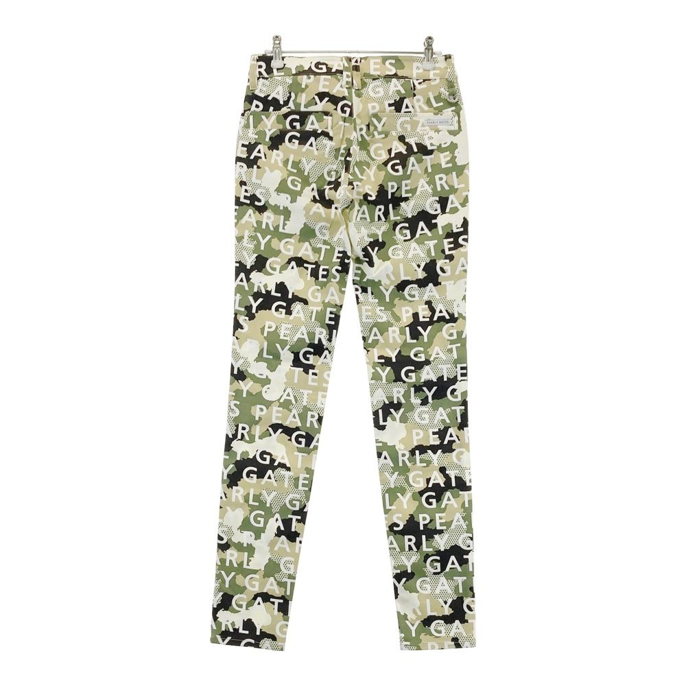 サイズ 0 PEARLY GATES パーリーゲイツ 055-2131514 ストレッチパンツ ロゴ 迷彩 カモフラ柄 カーキ系 240101535075 ゴルフウェア レディース ストスト