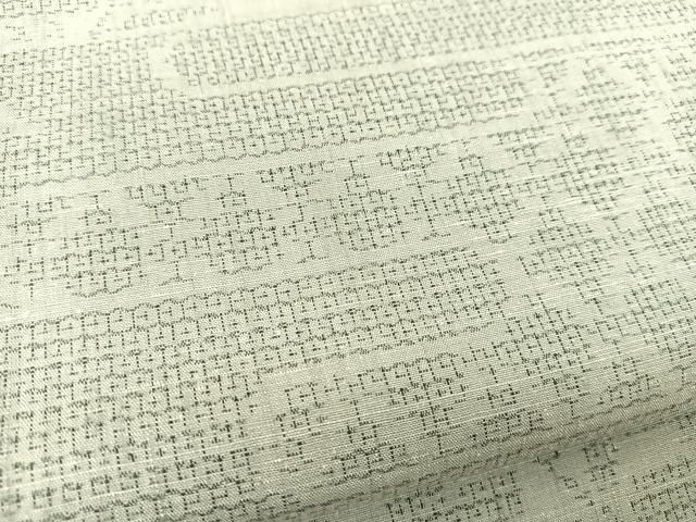 平和屋着物●結城紬　80亀甲　飛び亀甲　エ霞草葉文　正絹　逸品　BAAT0995yc 平和屋着物○結城紬 80亀甲 飛び亀甲 エ霞草葉文 正絹 逸品 BAAT0995yc