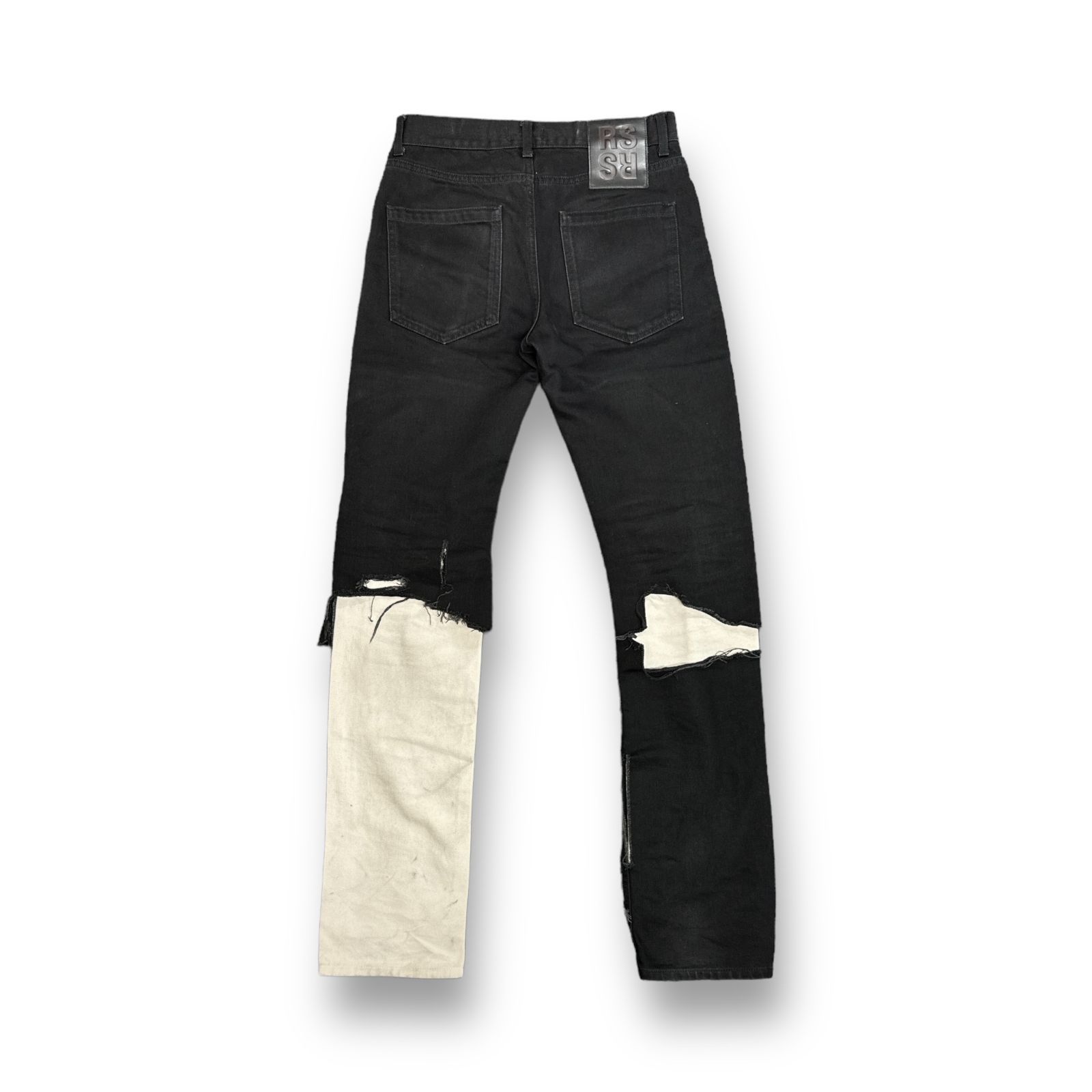 RAF SIMONS 20SS SLIM FIIT DESTROYED DENIM PANTS スリムフィット デストロイレイヤード デニム ジーンズ  ラフシモンズ 201-311 26 68585A4