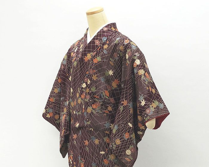 m*7様 着物 小紋 正絹 シルエットのような粋なデザイン U-8590 m*7様 着物 小紋 正絹 シルエットのような粋なデザイン U-8590