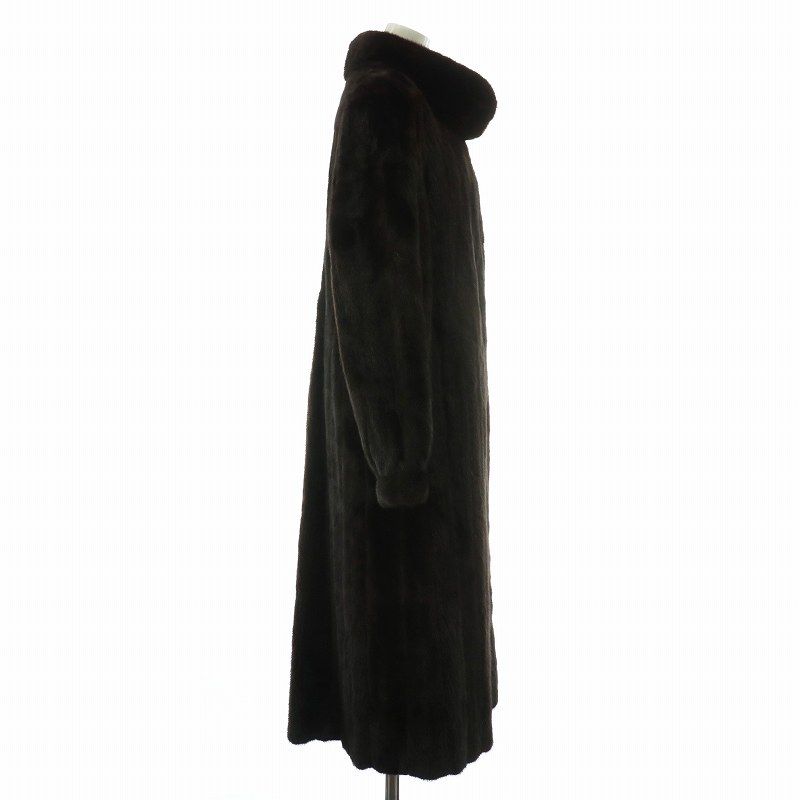 エンバ ブラックミンク 毛皮 ファーコート ブラック ダーク