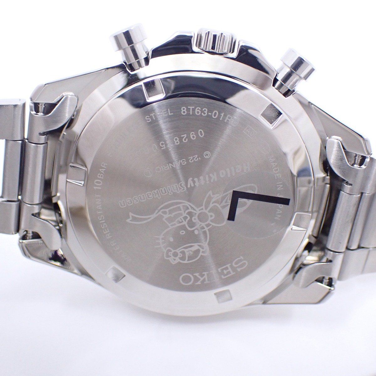 SEIKO 8T63-01R0 500K 新幹線 25周年記念 ハローキティ SEIKO 【未使用品】SEIKO セイコー 500系新幹線25周年記念