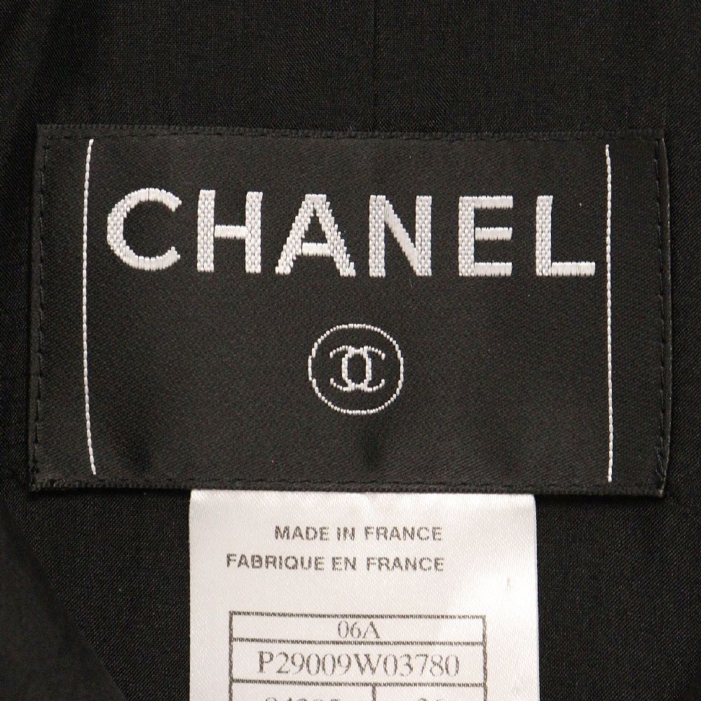 CHANEL (シャネル) ココマーク ロングコート レース ブラック シルク  