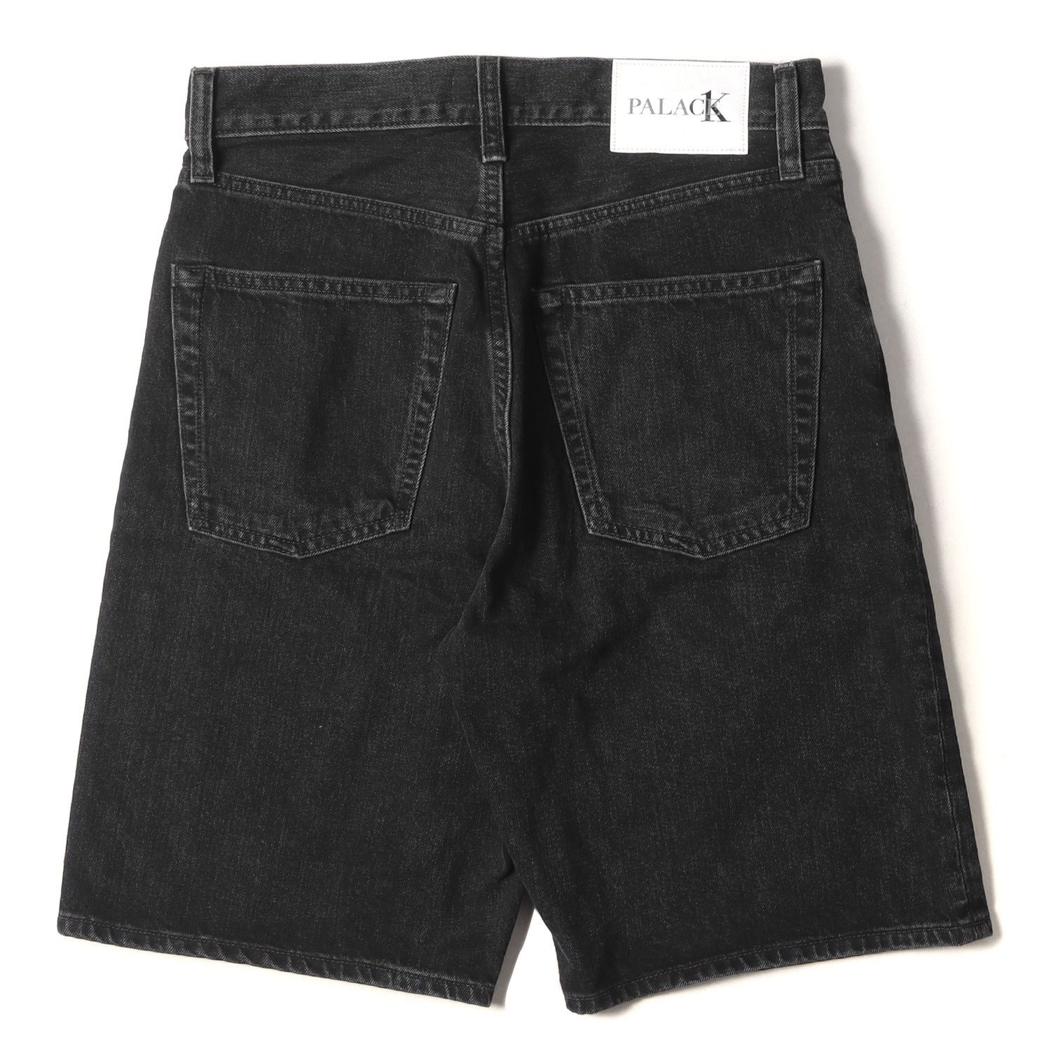 美品 PALACE パレス パンツ サイズ:26 Calvin Klein カルバン クライン ブラック デニム バギー ショーツ Baggy  Shorts 40301UC ショートパンツ 22SS ミッドストーンブラック 黒 ボトムス コラボ ジーンズ