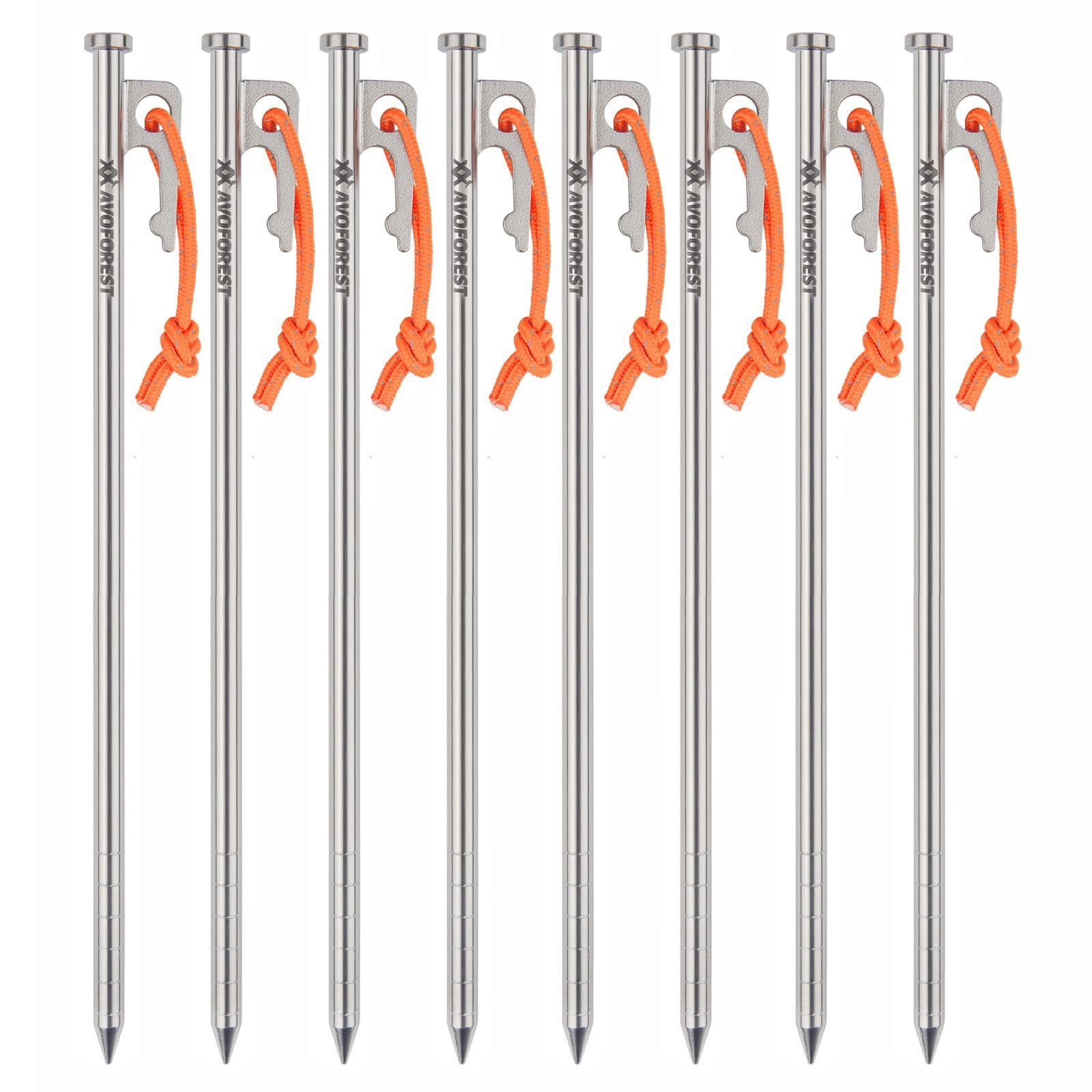 8_30CM ペグ チタン製 AVOFOREST チタンペグ 太いヘッド 20cm 25cm