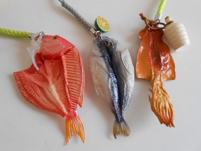 ♯Jui16IZカプセルQミュージアムウオコレ!干物の根付全6種